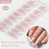 Gradient Auroras Semi Cured Gel Nail Strips Sparkly Shinning DIY Gel Polish