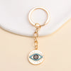 Delicate Evil Blue Eye Enamel Zircon Keychain Love Heart Devil's eye
