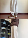 Men's Thick Fleece Pants Warm Casual Embroidered Sweatpants
