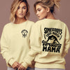 Wrestling Mama Letter Print Hoodie for Women
