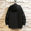 Men Jacket Multi Pockets Hooded Outwear Patch Coats Retro Techwear OverSize