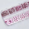 Fairy Pink Crystal Nail Rhinestones SS4-SS16 Glitter Pink Nail Diamond