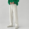Mens Summer Streetwear Pleated Casual Straight-leg Pants Man Running