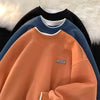 2024 sweater men Hong Kong style loose simple round neck tops