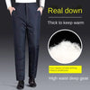 Thickened Down Men's Trousers Winter Warm Straight