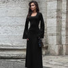 Loose Fit Lace-Up Dress