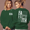 FAITH Letter Print Fleece Hoodie for Women