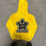 Retro Star Letter Printed Hoodies Y2K Sweatshirt Casual Oversized Loose