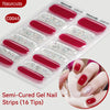 Gradient Auroras Semi Cured Gel Nail Strips Sparkly Shinning DIY Gel Polish