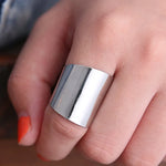Lagre Wide Ring Hip Hop Punk Finger Rings Simple Boho Jewelry