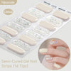 Gradient Auroras Semi Cured Gel Nail Strips Sparkly Shinning DIY Gel Polish