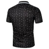 Casual Men's Collar Tops Polka Dot Pattern