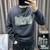Sweatshirts for Men Graphic Round Neck Black