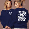 Wrestling Mama Letter Print Hoodie for Women