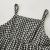 Baby Girls Jumpsuit+Hat Sleeveless Cotton Plaid Toddler Baby Girl Dress Romper