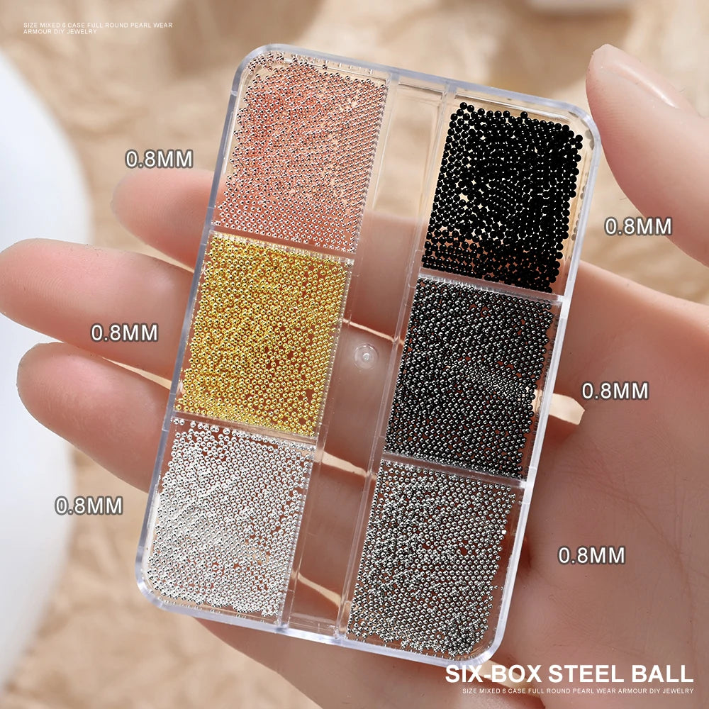 Crystal Nail Rhinestones 24pcs Transparent Alloy Ice Pile Drill