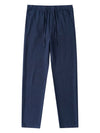 Casual Cotton Linen Chino Pants Men Wide Leg Lightweight Baggy Sweatpants