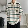 2024 Sommer Männer POLO Shirt Trend lose Kleidung Studenten Kurzarm T Shirt Tops 