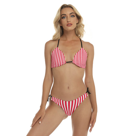 Americana Dirrty Kylie Bikini Vertical Striped Swimsuit USA Bikini