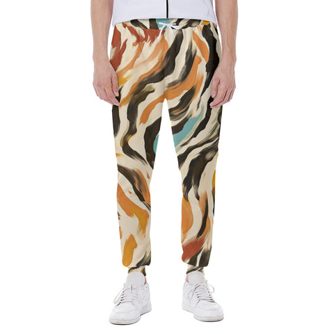Abstract Color Pants Men's Sweatpants High Street Retro Hip-hop