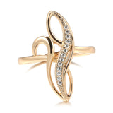 Elegant Geometric Texture Zircon Rings Rings Fashion Fine Jewelry