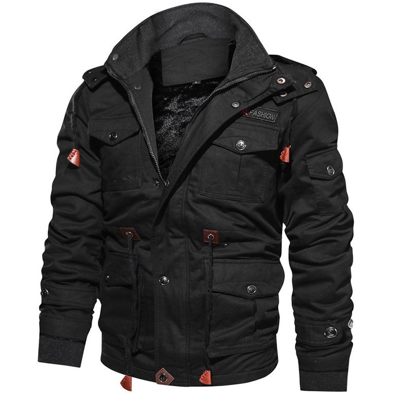 Plush Thickened Coat Winter And Autumn Large Tactical Cotton Medium And Long Work Clothes