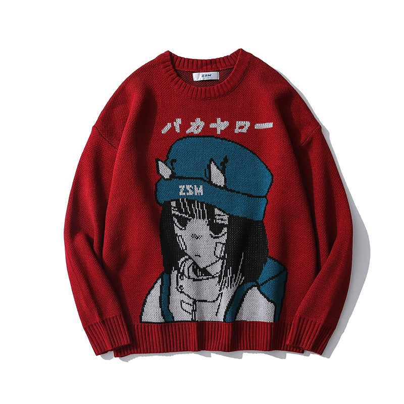 Harajuku Handsome Pullover Sweater Japanese Anime Cartoon Style