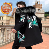 Thicken Overcoat Fleece Jackets Detachable Fur Collar Coat