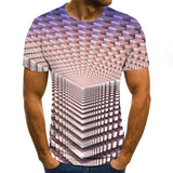 Fun 3D geometric camouflage T-shirt Harajuku