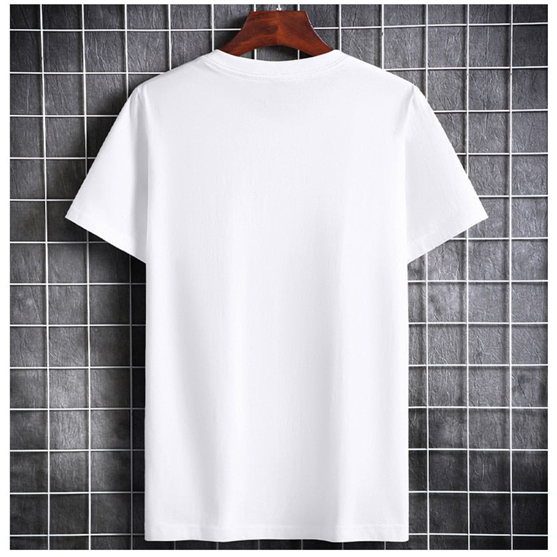 Summer Men T-shirt Short Sleeve Round Neck Streetwear Party Tops Trendy