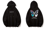 Butterfly Print Hoodies Sweatshirts Streetwear Hip Hop Harajuku Casual Hooded