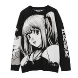 Kawaii Cartoon Misa Cosplay Japanese Sweatshirt Gothic Anime Sweater Clothes Top