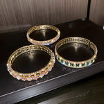 Bracelet Bangles Women Pink Green Crystal Cuff Bracelets