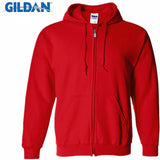 Gildan Cardigan Men's Hoodies Sweatshirt With Zipper