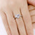 CC Heart Rings Silver Color Bridal Jewelry Cubic Zirconia Stone Elegant Ring