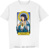Harajuku T-shirt Virgin Mary Mixed Pulp Fiction Mia Wallace