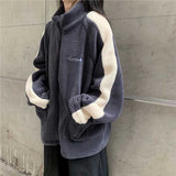 fall winter new fashion patchwork coats thick jackets ladies