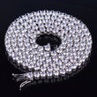 3mm-10mm  Iced Out Bling AAA Zircon 1 Row Tennis Chain Necklace Men Hip Hop Jewelry Gold Color Charms