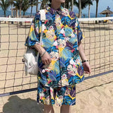 Beach Wear Clothes Men Hawaiian Shirt Set Sea Side Vocation