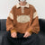 American Waffle sweater ins high street handsome coat