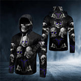 Skeleton Grim Reaper Skull 3D Printed Bandana Men Casual Pullover
