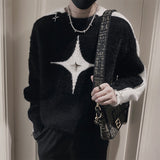 Autumn Winter Mohair Warm Sweater Long Sleeve Plush Thicken Knitted Pullovers