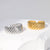 Trendy Stainless Steel Rings Flower Heart Adjustable Finger Ring Geometric Aesthetic