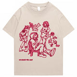 Japan Harajuku T-shirt Men&#39;s street wear funny cartoon graphic