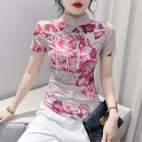 Summer European Floral Tees Embrace Floral Elegance for the Perfect Summer Look