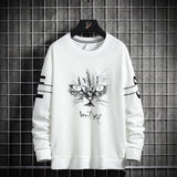 Autumn Solid Casual O-neck Sweatshirt Japan Style Trend Long Sleeve