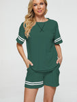 Women's Short Sleeve 2 Piece Casual Outfit Sets Two Piece