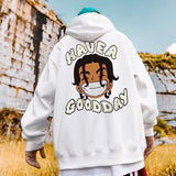 Men's Funny Laughing Graphic Hoodie Retro Casual Pullover