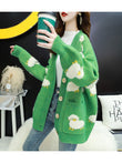 Thickening of Spring/Autumn Knitwear Coat Knitted Cardigan Oversized