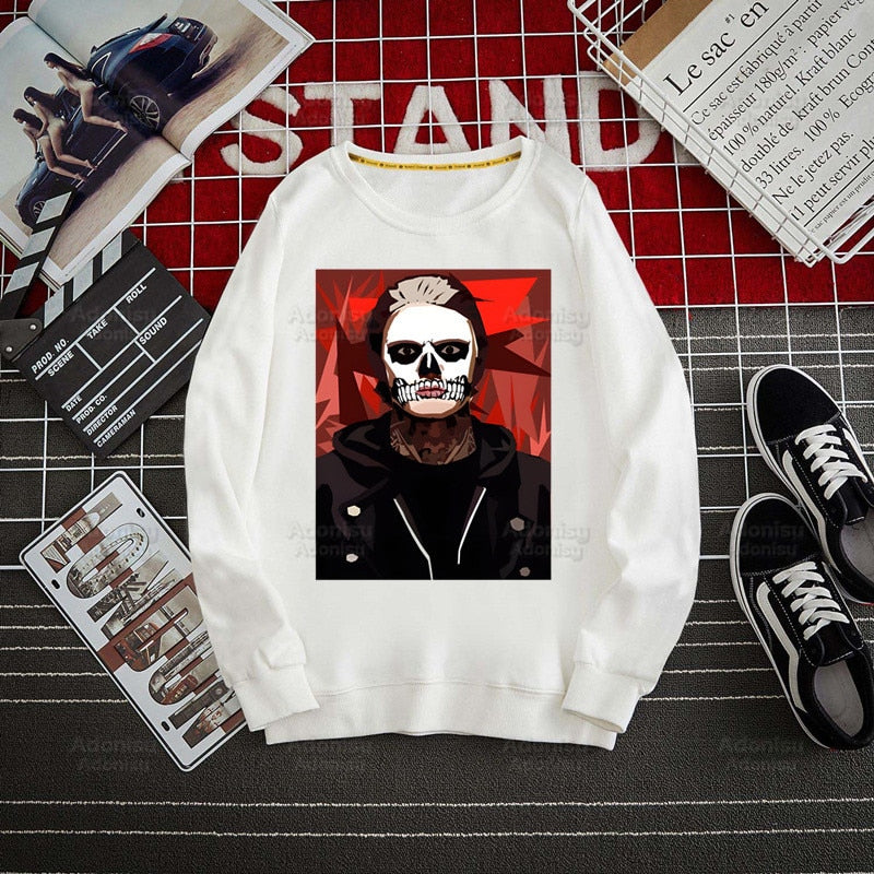 Evan Peters Skull Ahs Roanoke Sweatshirts Harajuku Loose Streetwear